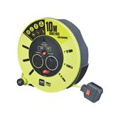POWER CABLE REEL 10m 2 OUTLET 13AMP SOCKETS