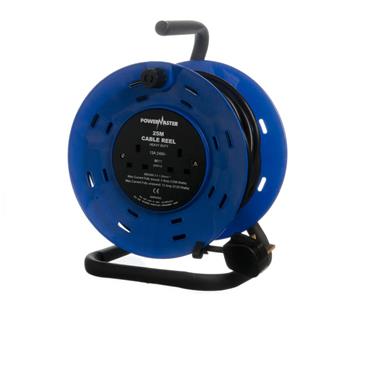POWER CABLE REEL 25M X 1.2.5MM 220V 13 AMP SOCKETS