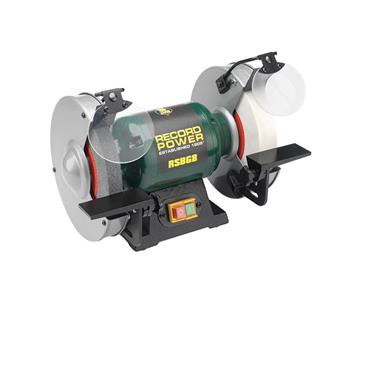 RECORD BENCH GRINDER 8" WITH 40MM WHITESTONE