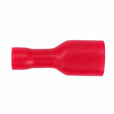 Sealey RT16 6.3mm Fully Insulated Female Crimp Terminals Red (Pack of 100)