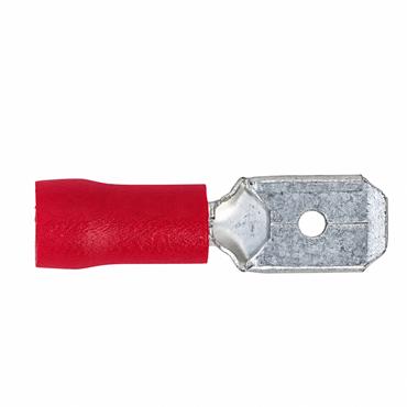 Sealey RT22 6.3mm Male Push-On Crimp Terminals Red (Pack of 100)