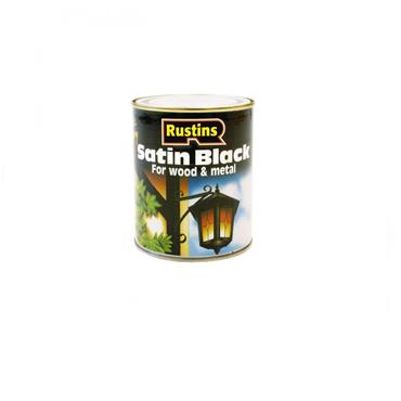 RUSTINS QUICK DRY BLACK SATIN 500ML