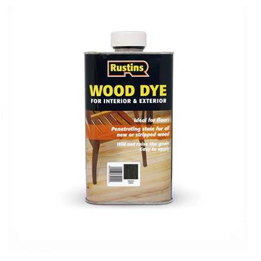 RUSTINS WOOD DYE INT & EXTERIOR EBONY 250ML