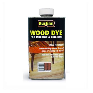 RUSTINS WOOD DYE INT & EXTERIOR RED MAHOGANY 250ML