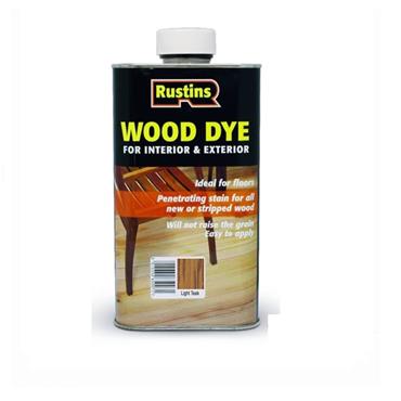 RUSTINS WOOD DYE INT & EXTERIOR LIGHT TEAK 250ML