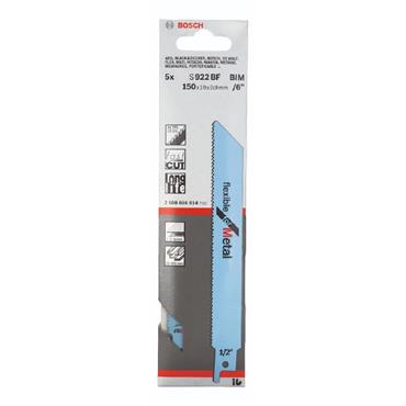 BOSCH SABRE SAW BLADES METAL 225MM (PK 5)