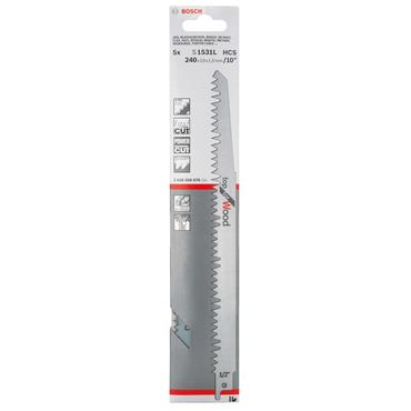 BOSCH SABRE SAW BLADES WOOD HCS TOP 240MM (PK 2)