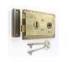 SECURIT RIM LOCK DOUBLE HANDED BRASSED 6" X4"