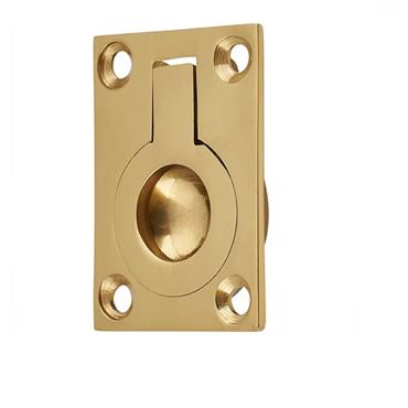 SECURIT FLUSH RING HANDLE 50MMx40 BRASS