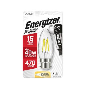 ENERGISER LED CANDLE BULB 40W B22 470 LUMEN