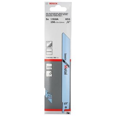 BOSCH SABRE SAW BLADES METAL 150MM (PK 5)
