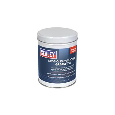 SEALEY CLEAR SILICONE GREASE 500 GRAM TIN