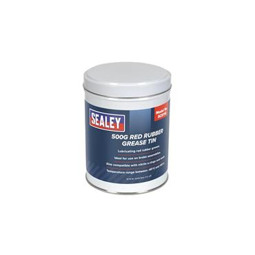 SEALEY RED RUBBER GREASE 500 GRAM TIN