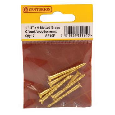 CENTURION WOODSCREWS 1 1/2"X6  PKT7