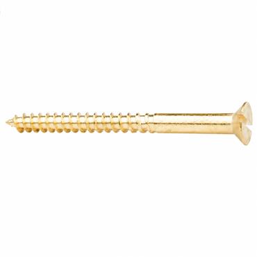 Centurion SE112P Slotted Brass Countersunk Woodscrews 2?" ? No.8 ? Pack of 5