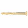 Centurion SE112P Slotted Brass Countersunk Woodscrews 2?" ? No.8 ? Pack of 5