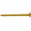 BRASS C/SUNK HEAD WOODSCREWS 2 1/2"X10  PKT2