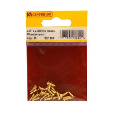 CENTURION BRASS COUNTERSUNK HEAD 3/8" x no 2-pk25