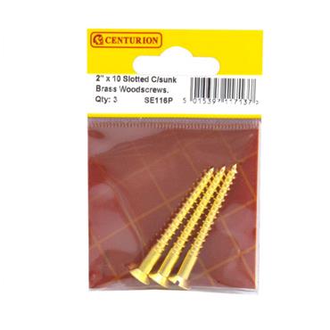 BRASS C/SUNK HEAD WOODSCREWS 1 1/4"X7  PKT7