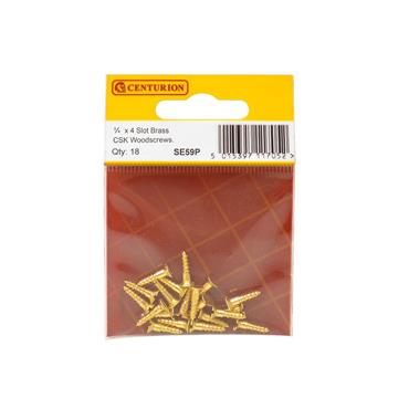 CENTURION BRASS COUNTERSUNK HEAD 3/4"X4  PKT18