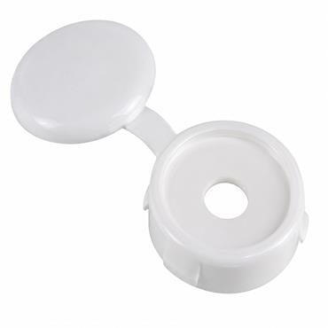 TIMCO WHITE HINGED SCREW COVERS PK100