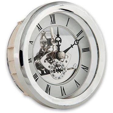 SKELETON CLOCK SILVER 100MMM