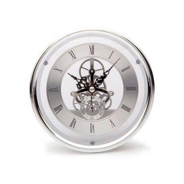 SKELETON CLOCK SILVER 150MMM