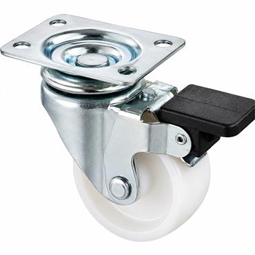 NYLON SWIVEL CASTOR 2" WITH BRAKE