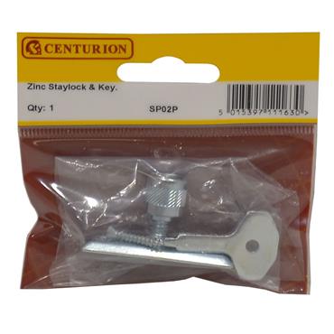 CENTURION WINDOW STAYLOCK ZINC 48 x 28MM