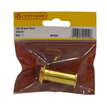 CENTURION SOLID BRASS DOOR VIEWER 180 DEGREES PB