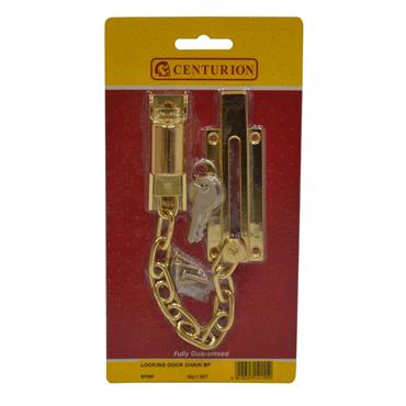 CENTURION DOOR CHAIN LOCKABLE BRASS
