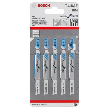 BOSCH JIGSAW BLADES METAL BIMETAL FLEXIBLE (PK 5)