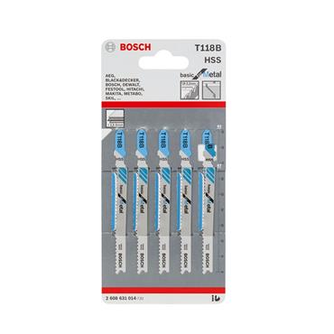 BOSCH JIGSAW BLADES METAL HSS BASIC 1.9-2.3MM(PK5)