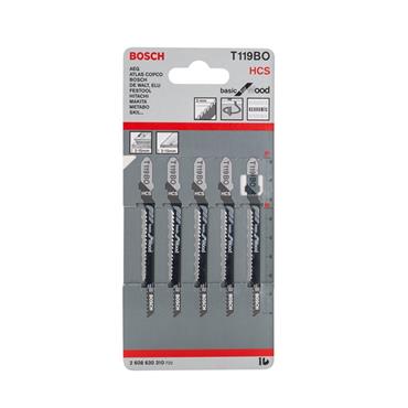 BOSCH JIGSAW BLADES WOOD HCS BASIC CURVES (PK 5)