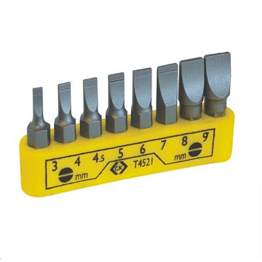 CK SCREWDRIVER BIT SET HEX 2-7MM 1/4" (8 PC)