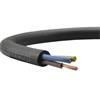 CABLE FLEXIBLE COVERED RUBBER 3X2.5 BLACK METRE