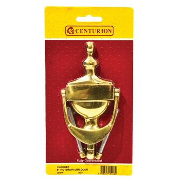 CENTURION DOOR KNOCKER BRASS URN STYLE 6"