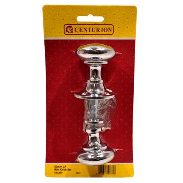 CENTURION CHROME RIMLOCK KNOB 2" PAIR