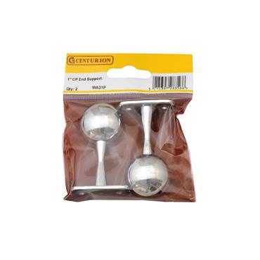 CENTURION END BRACKET 25MM (1") CP (PK 2)