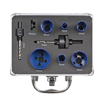 SEALEY HOLESAW KIT 22-64MM (9 PC) ELECTRICIANS
