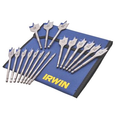 IRWIN FLAT WOOD BIT SET 17 PIECE