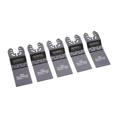 FAITHFULL MULTI TOOL BLADE SET 5 PIECE