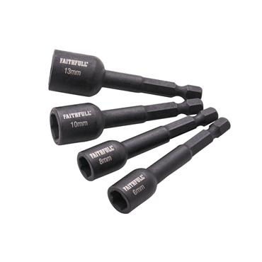 FAITHFULL IMPACT NUT DRIVER SET 4 PIECE