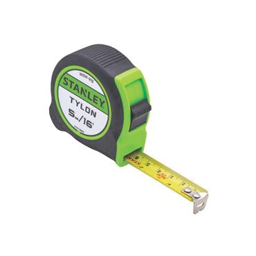 STANLEY MEASURING TAPE HI VIS TYLON 5M(16FT)