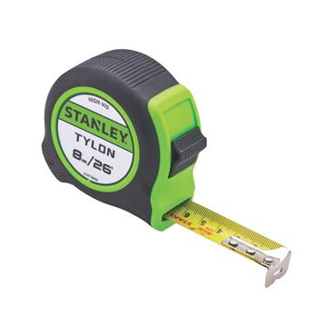STANLEY MEASURING TAPE HI VIS TYLON 8M(26FT)