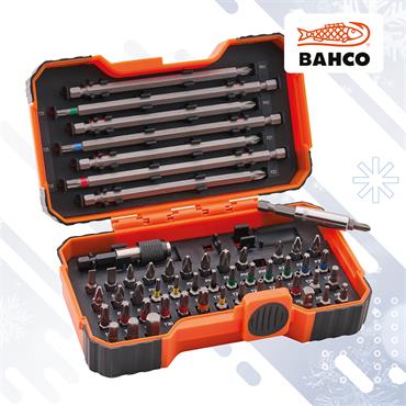 BAHCO COLOUR CODED BIT SET - 54 PIECE