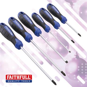 Faithfull 6 Piece Soft Grip Screwdriver Set