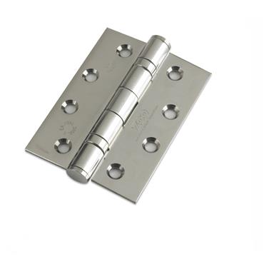 ZOO BALL BEARING HINGES 4" (PAIR) POLISHED CHROME