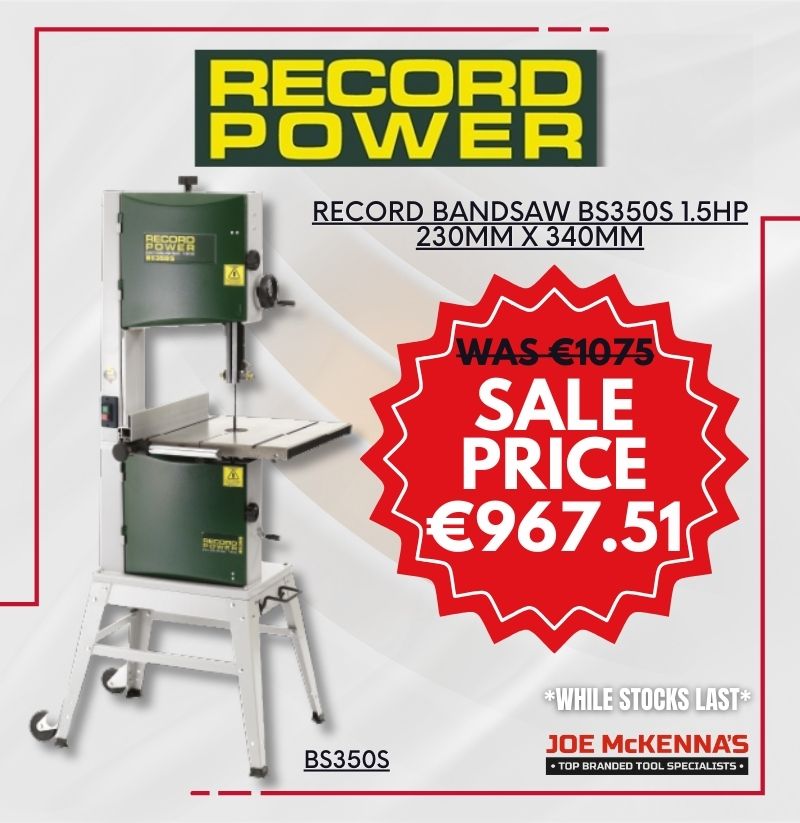 Record Power Record Bandsaw, 1.5HP 230 x 340MM, JoeMckenna Limerick, Hardware, Woodwork, Machineries, Record Power Ireland