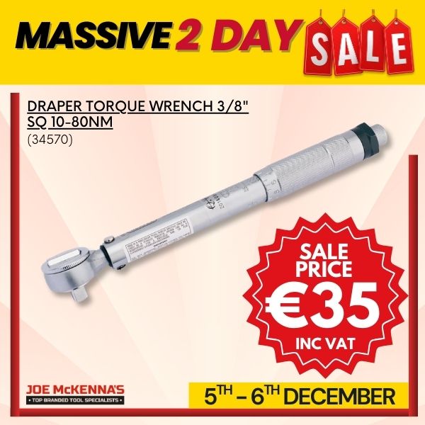 Draper,TORQUE WRENCH 3/8", SQ 10-80NM,Joe McKennas,Hardware,Limerick,Sale